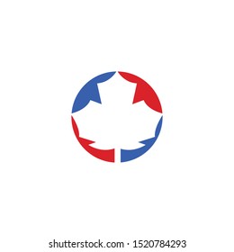 Maple leaf vector icon. Maple leaf vector illustration