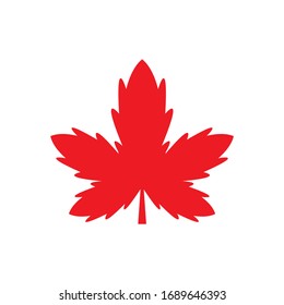 Maple leaf vector icon. Maple leaf vector illustration. Canada vector symbol maple leaf clip art. Red maple leaf.
