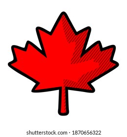 Maple leaf vector icon. Maple leaf vector illustration. Canada vector symbol maple leaf clip art. Red maple leaf