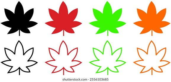 Maple leaf vector icon. Maple leaf vector illustration. Canada vector symbol maple leaf clip art. Colour maple leaf