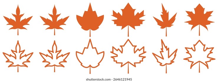 Maple leaf vector icon. Maple leaf vector illustration. Maple leaf vector shape icon. Forest and wood symbol sign. Nature tree logo. Canada label. 