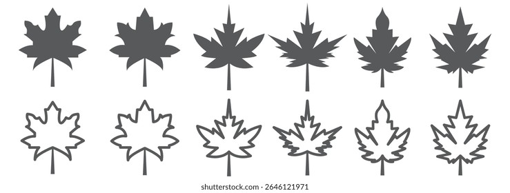 Maple leaf vector icon. Maple leaf vector illustration. Maple leaf vector shape icon. Forest and wood symbol sign. Nature tree logo. Canada label. vector illustration