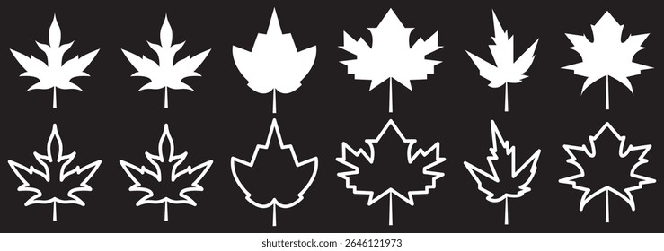 Ícone de vetor folha de bordo. Ilustração do vetor da folha do bordo. Ícone de forma de vetor folha de bordo. Símbolo de floresta e madeira. Logotipo da árvore natural. Canadá. 