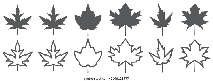 Maple leaf vector icon. Maple leaf vector illustration. Maple leaf vector shape icon. Forest and wood symbol sign. Nature tree logo. Canada label. 
