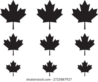 Maple leaf vector icon. Maple leaf vector illustration. Canada vector symbol maple leaf clip art.