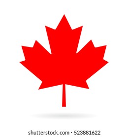 Maple leaf vector icon  Maple leaf vector illustration  Canada vector symbol maple leaf clip art  Red maple leaf 