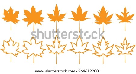 Maple leaf vector icon. Maple leaf vector illustration. Maple leaf vector shape icon. Forest and wood symbol sign. Nature tree logo. Canada label. vector illustration