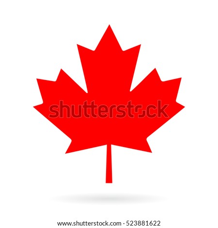 Maple leaf vector icon. Maple leaf vector illustration. Canada vector symbol maple leaf clip art. Red maple leaf. Foto d'archivio © 
