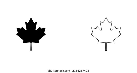 Maple Leaf. Vector icon isolated on a white background.