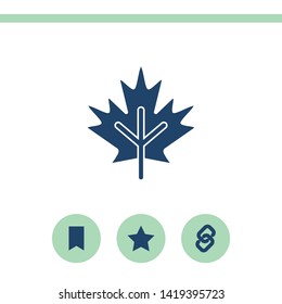 Maple Leaf vector icon. Simple flat icon on white background.
