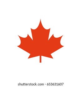 Maple leaf vector icon. Symbol of Canada