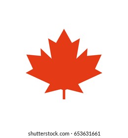 Maple Leaf Vector Icon. Symbol Of Canada