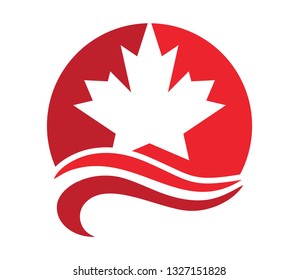 Maple Leaf Vector illustration design Logo template