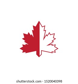Maple leaf vector illustration design template