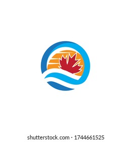 Maple leaf vector illustration design template