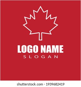 Maple leaf vector illustration design template