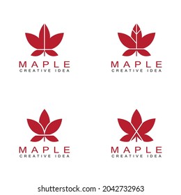 Maple leaf vector illustration design template