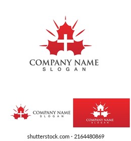 Maple leaf vector illustration design template
