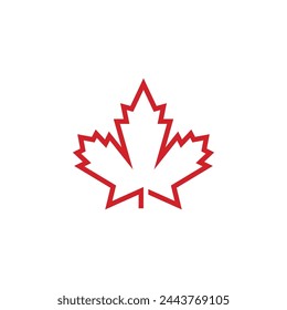 Maple leaf vector illustration design template