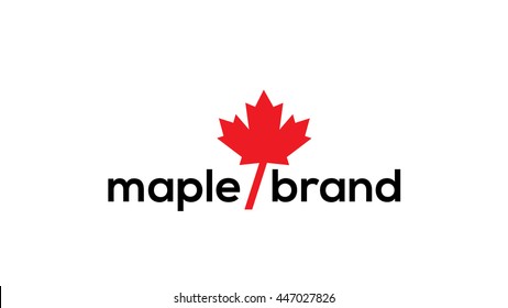 Maple leaf vector logo design