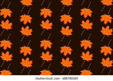 Maple leaf - vector pattern, Autumn - vector background
