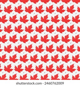 Maple leaf vector seamless pattern design