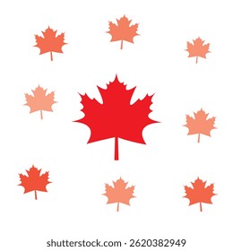 Ícone de forma de vetor folha de bordo. Símbolo de floresta e madeira. Logotipo da árvore natural. Canadá. Silhueta de clip-art.
Formatos de vetor