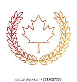 maple leaf with wreath