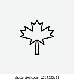Maple leafline vector icon. EPS 10
