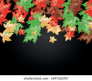 maple leafs autumn pattern background