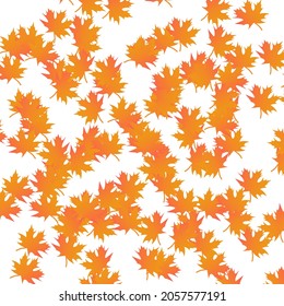 Maple leafs background icon in color. Canadian autumn leaf element illustration. Hand drawn sketch style. Isolated sign. Trendy flat style for app, graphic design, infographic, web, ui. Vector EPS 10