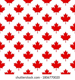 Maple leafs symbol seamless pattern background.