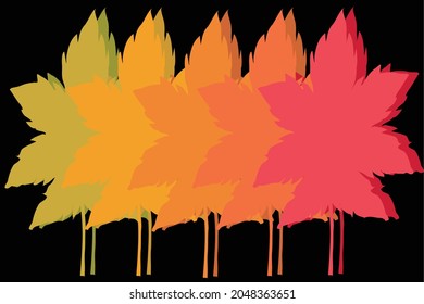 Ahornurlaub im Herbst mit Hintergrund