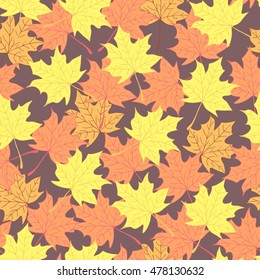 Maple leaves. Autumn background. Endless seamless pattern