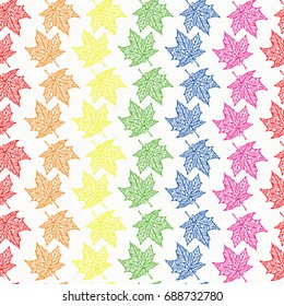 Maple leaves. Autumn background.Endless seampless pattern.