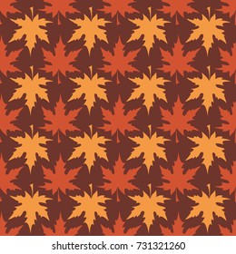 Maple Leaves, Autumn pattern, seamless vector illustration