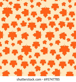Maple Leaves. Autumn Seamless Vector Background.