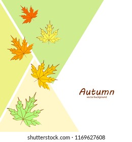maple leaves autumnal vector background