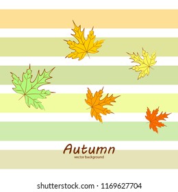 maple leaves autumnal vector background