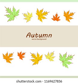 maple leaves autumnal vector background