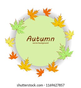 maple leaves autumnal vector background