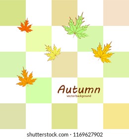 maple leaves autumnal vector background