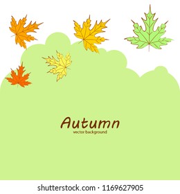maple leaves autumnal vector background