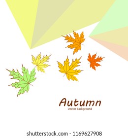 maple leaves autumnal vector background