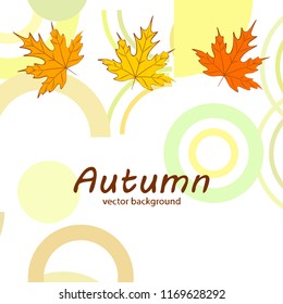 maple leaves autumnal vector background