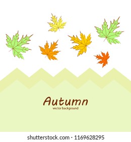 maple leaves autumnal vector background