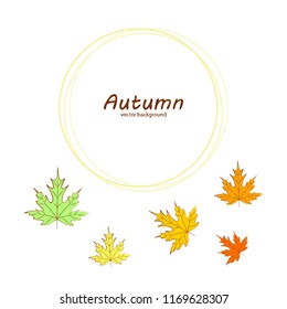 maple leaves autumnal vector background
