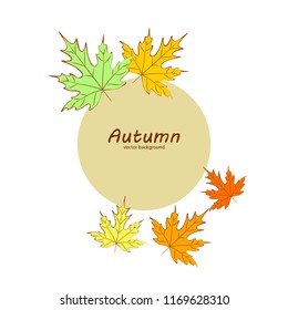 maple leaves autumnal vector background