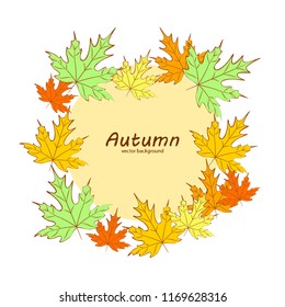 maple leaves autumnal vector background