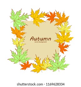 maple leaves autumnal vector background